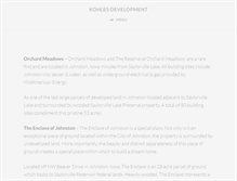 Tablet Screenshot of kohlesdevelopment.com